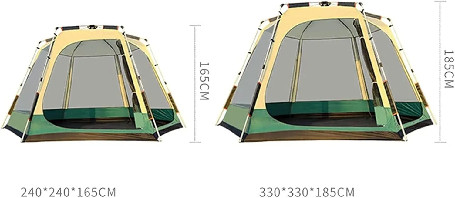 Pop Up Family Camping Tent,3-4 Person Beach Tent Sun Shelter for Family with Sun Protection,Large Windows Vestibule Windproof Beach Instant Tent for Kids, Backyard,Indoor and Outdoor (Brown Small)