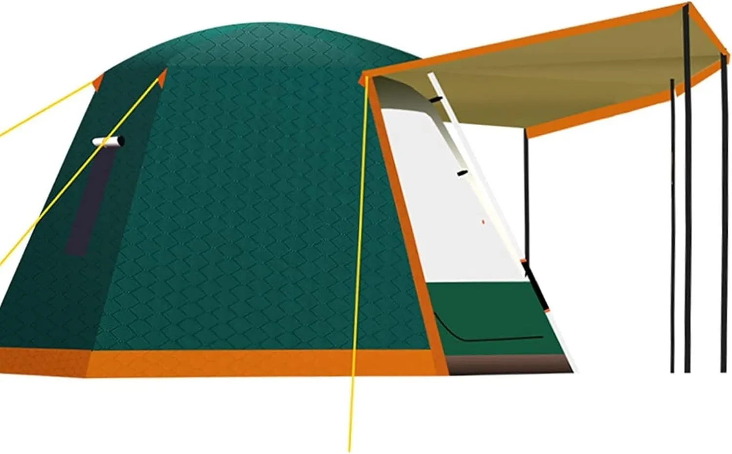 Pop Up Family Camping Tent,3-4 Person Beach Tent Sun Shelter for Family with Sun Protection,Large Windows Vestibule Windproof Beach Instant Tent for Kids, Backyard,Indoor and Outdoor (Green Small)
