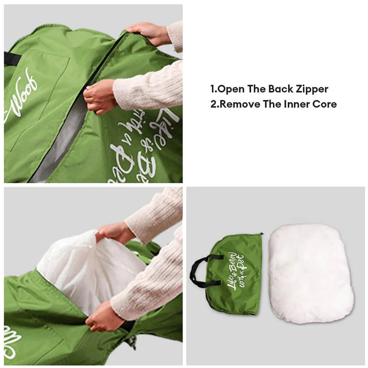 Portable Folding Pet Kennel Zippered Outdoor Dog Bed Travel Mat Waterproof