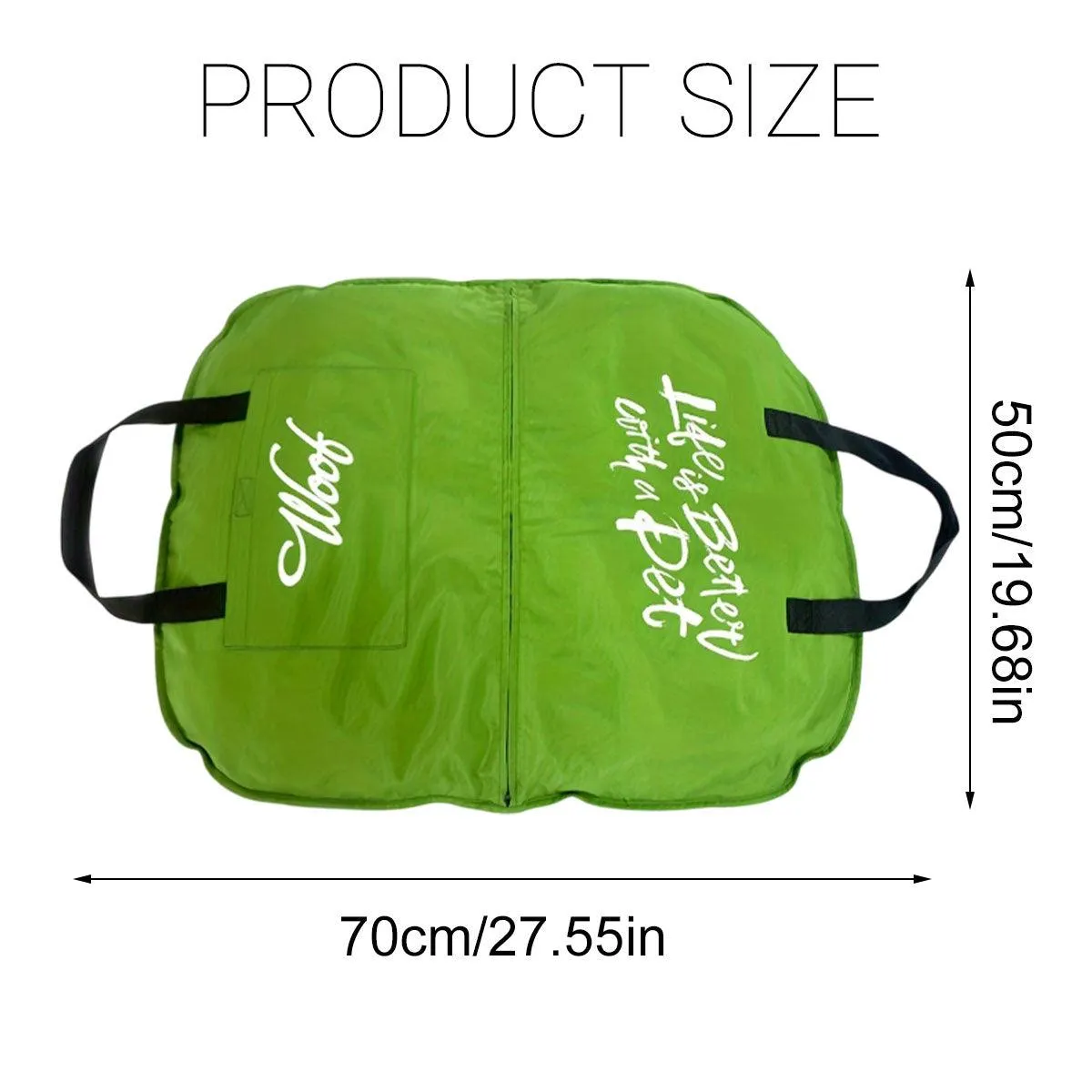 Portable Folding Pet Kennel Zippered Outdoor Dog Bed Travel Mat Waterproof
