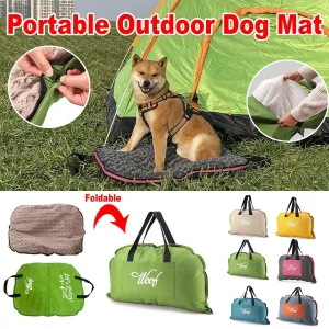 Portable Folding Pet Kennel Zippered Outdoor Dog Bed Travel Mat Waterproof