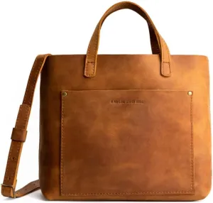 Portland Leather Goods Medium Crossbody Tote for Women – Handmade from the Finest Full-Grain Hides