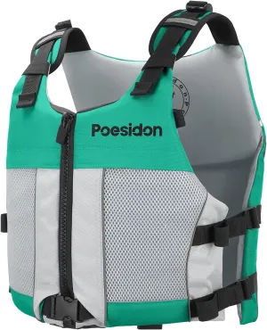 Poseidon Adjustable Water Safety Life Jacket - Classic Unisex Design with Front/Rear Storage Compartments for Multiple Water Activities