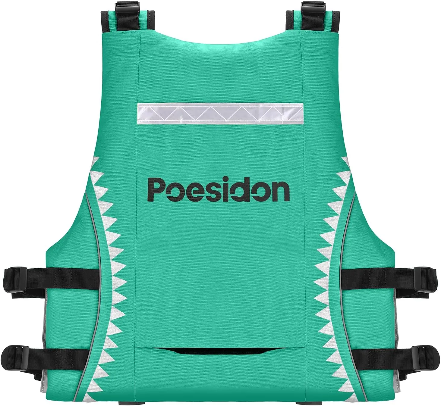 Poseidon Adjustable Water Safety Life Jacket - Classic Unisex Design with Front/Rear Storage Compartments for Multiple Water Activities