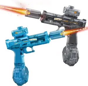 Powerful Electric Water Gun - Squirt Gun for Adult with Battery Powered Large Capacity Strongest Super Water Soaker Blaster Gun with Light for Kid Boy Toy for Pool Swimming Summer Outdoor