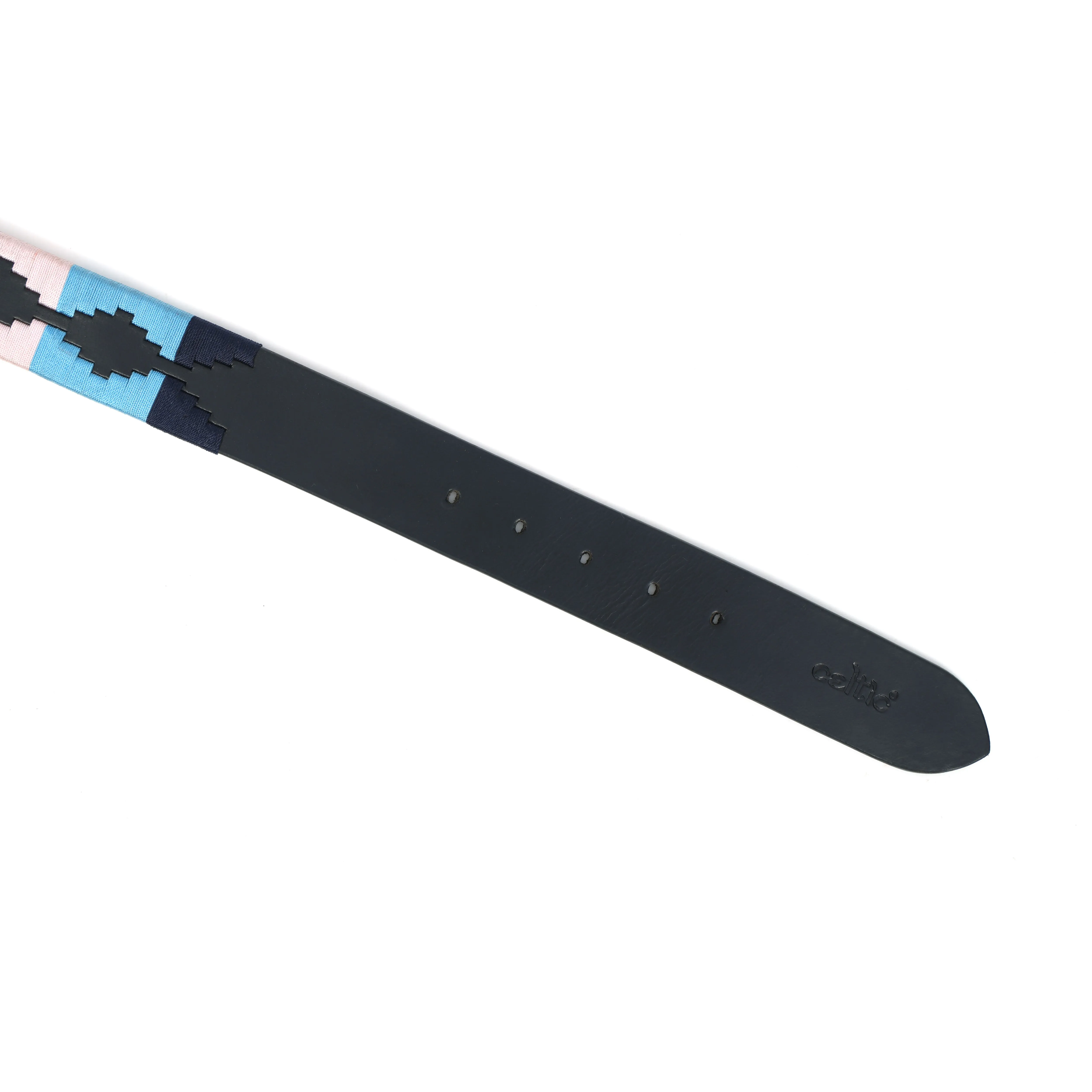 Premium Black Leather Black Buckle Belt with Multi-Color Stitching – Stylish & Durable.LB-875
