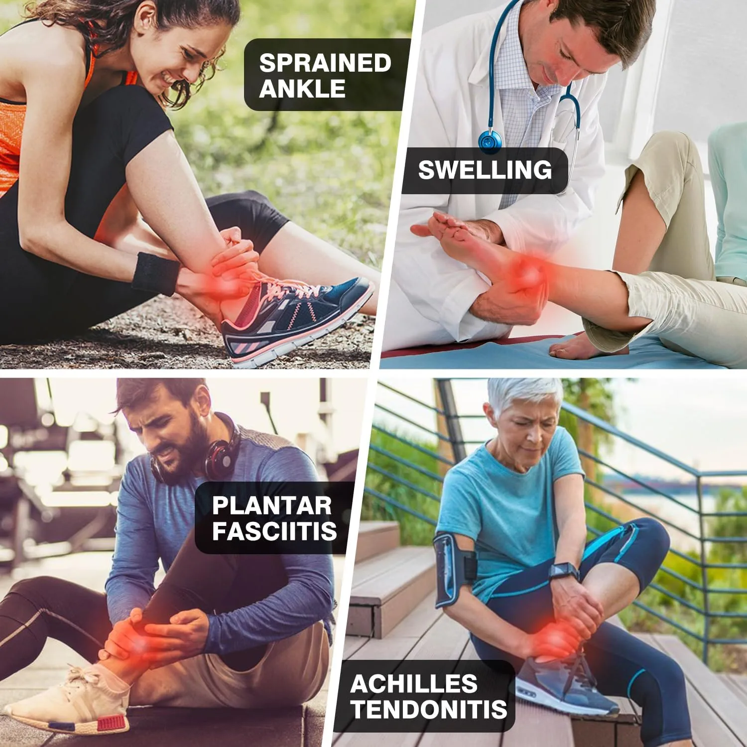Premium Compression Plantar Fasciitis Socks for Women & Men - Arch & Ankle Support, Heel Pain Relief, Breathable Open Toe Design for Comfort and Quick Dry