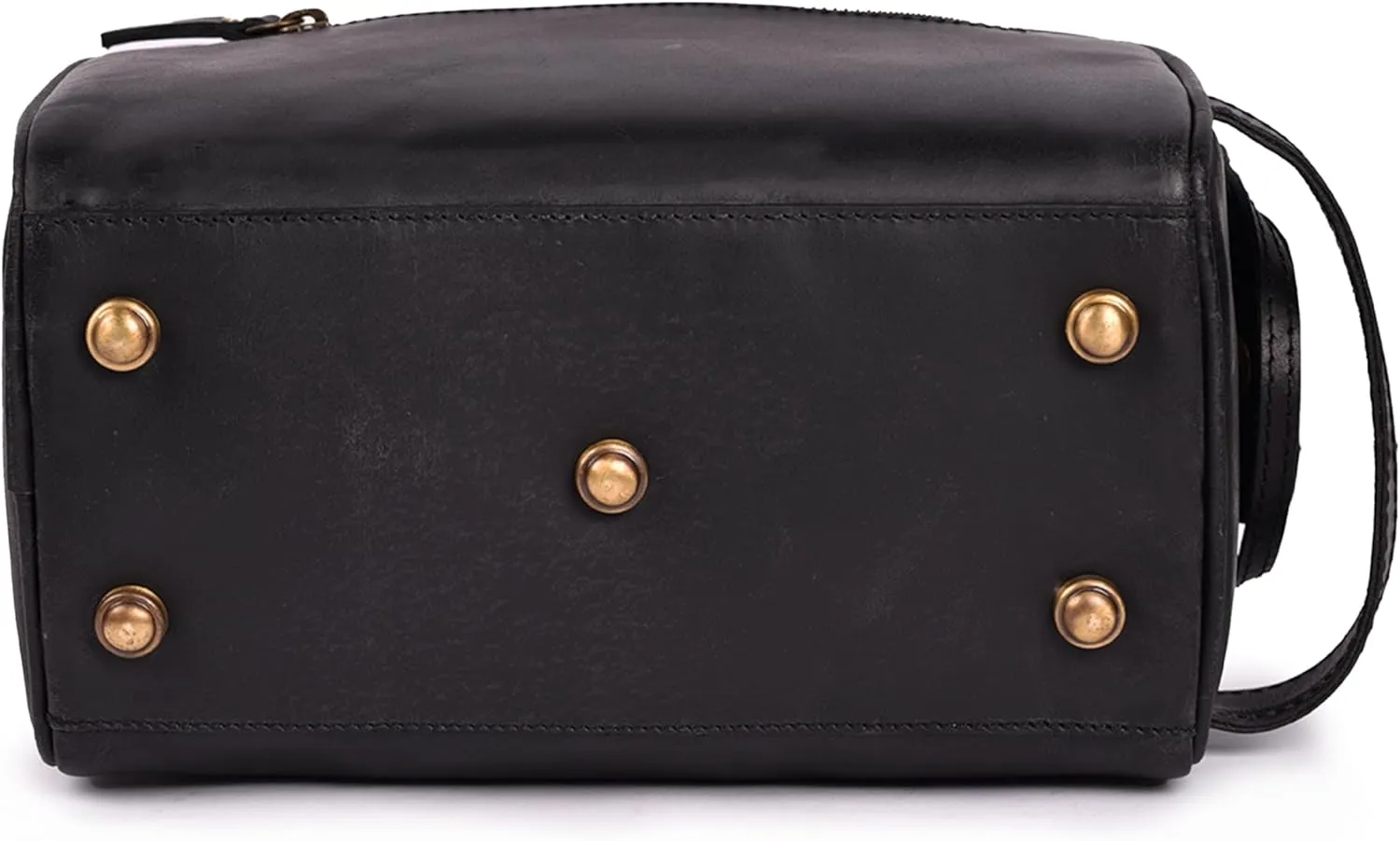 Premium Leather King Size Toiletry Travel Pouch – Handcrafted Dopp Kit Bag with Waterproof Lining, Spacious Design for Travel Essentials, Elegant Black Finish