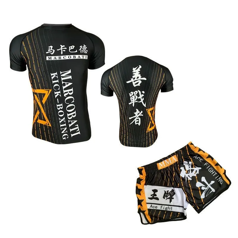 Premium MMA Boxing Training Set – UFC Fighting Suit for Men, Women & Children, Breathable Quick Dry Sports Wear, Short Sleeve for Sparring & Fitness Training