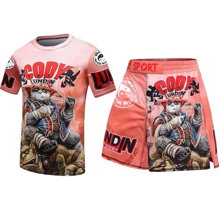 Premium MMA Boxing Training Set – UFC Fighting Suit for Men, Women & Children, Breathable Quick Dry Sports Wear, Short Sleeve for Sparring & Fitness Training