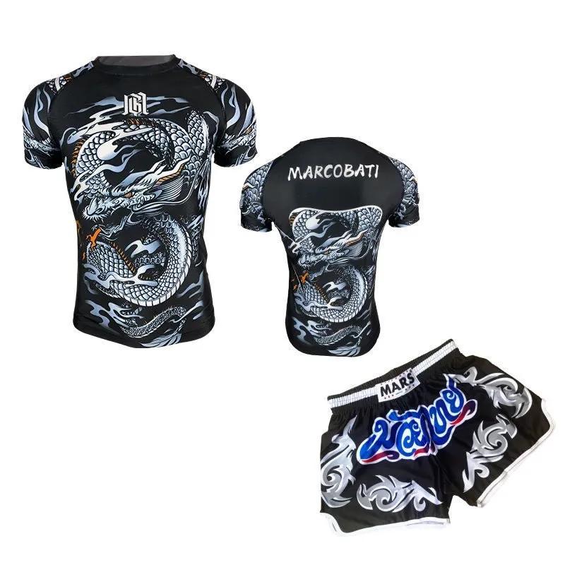 Premium MMA Boxing Training Set – UFC Fighting Suit for Men, Women & Children, Breathable Quick Dry Sports Wear, Short Sleeve for Sparring & Fitness Training