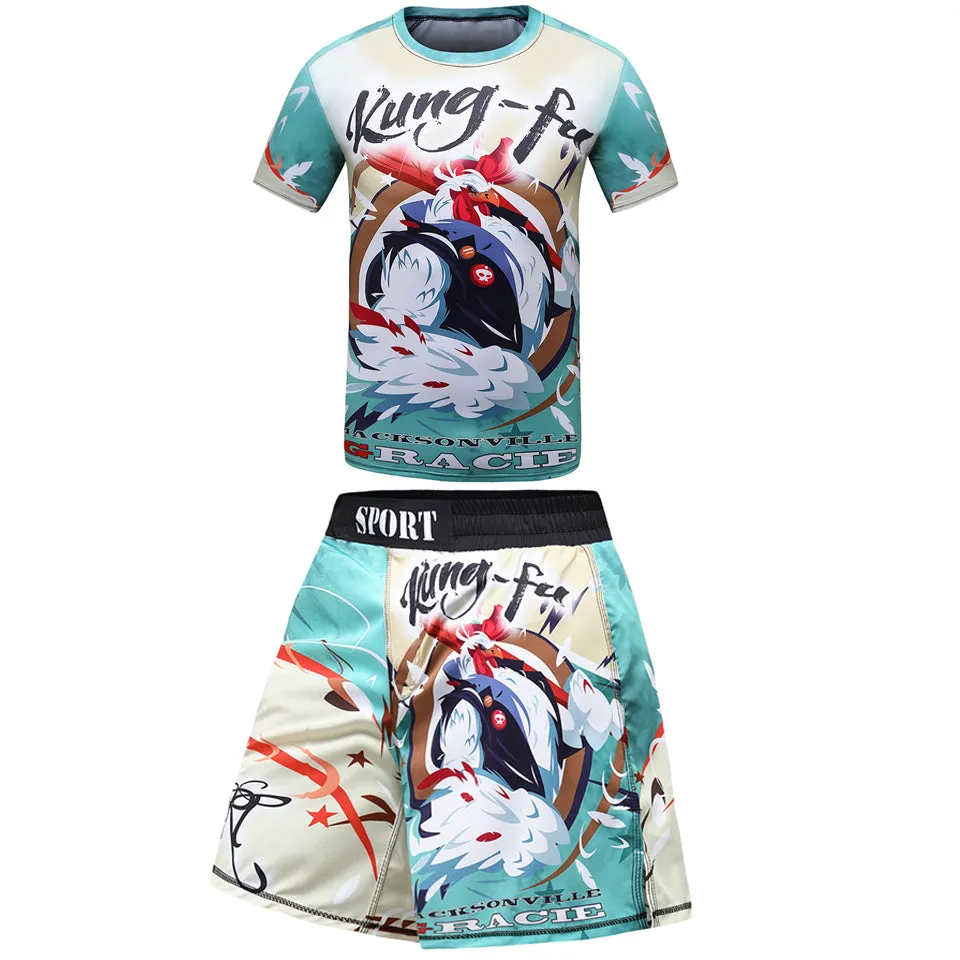 Premium MMA Boxing Training Set – UFC Fighting Suit for Men, Women & Children, Breathable Quick Dry Sports Wear, Short Sleeve for Sparring & Fitness Training