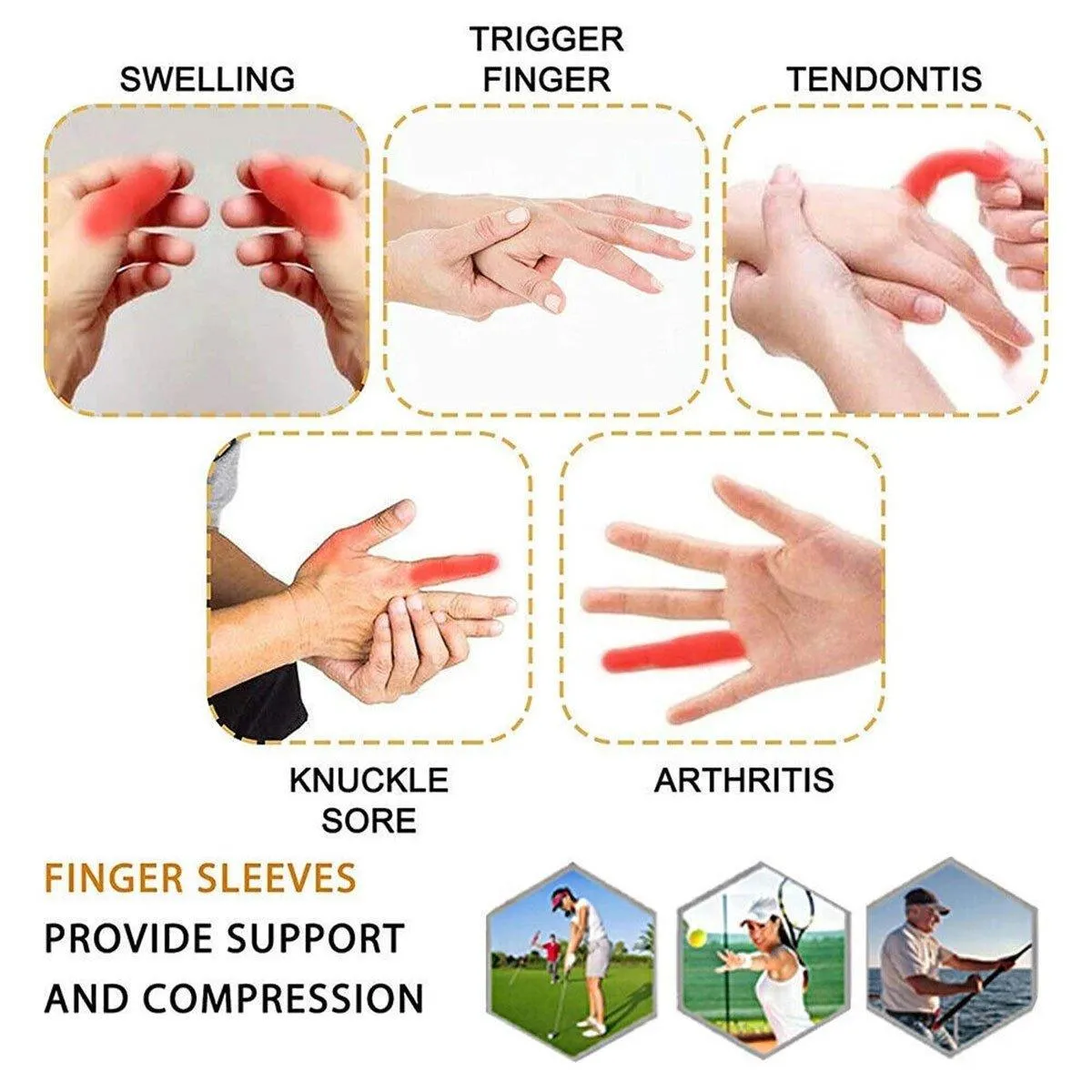 Professional Nylon Finger Support for Basketball and Sports Use