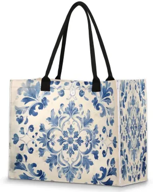 QsirBC Abstraction Design Theme Tote Bag for Women Shoulder Bags with Pockets Handbags Purses Large Totes