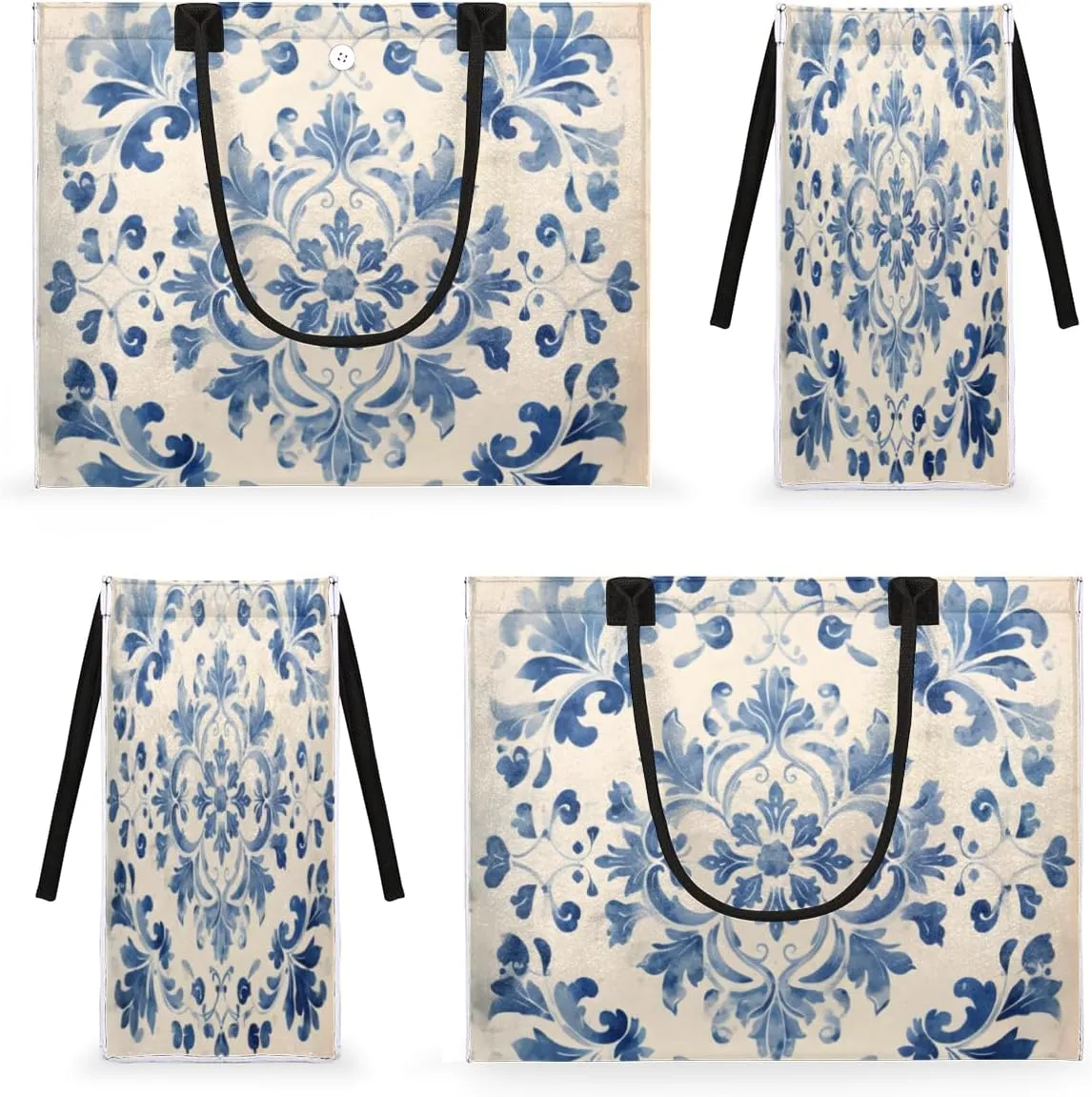 QsirBC Abstraction Design Theme Tote Bag for Women Shoulder Bags with Pockets Handbags Purses Large Totes