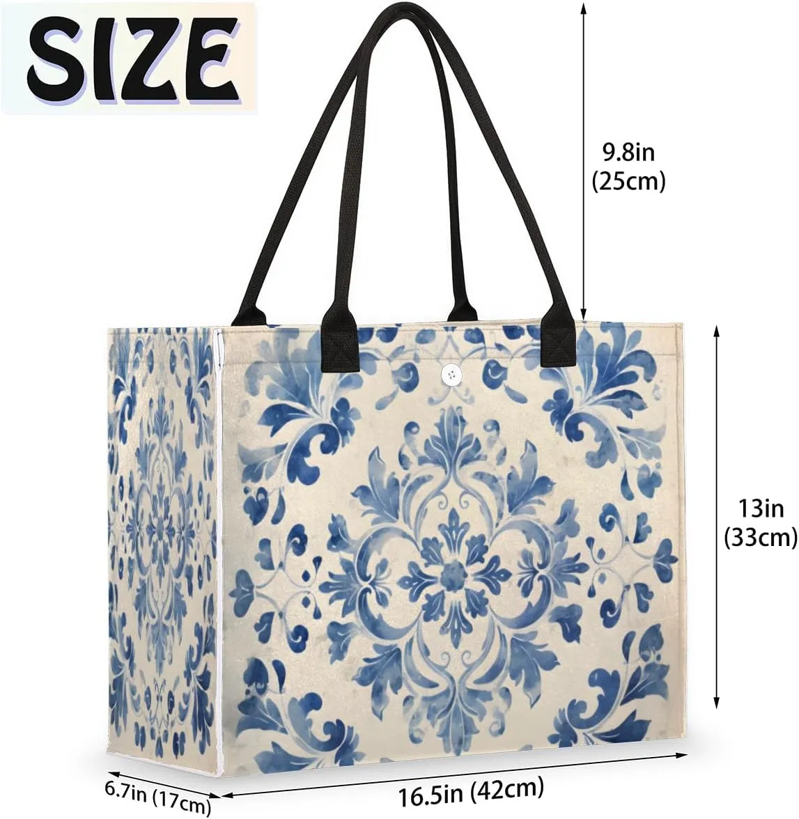 QsirBC Abstraction Design Theme Tote Bag for Women Shoulder Bags with Pockets Handbags Purses Large Totes