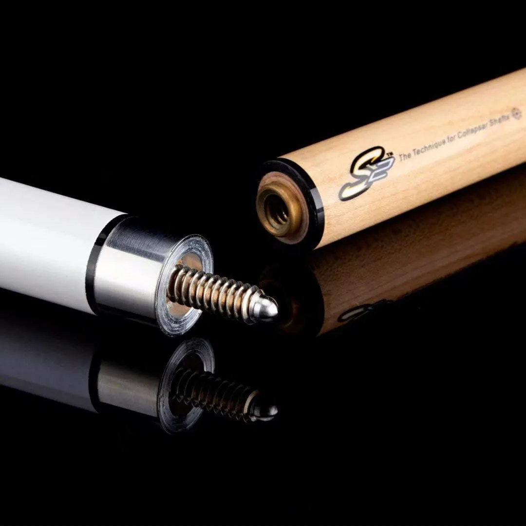 R Series 58Inch 2-Pieces Maple Billiard Pool Cue Stick PU Grip
