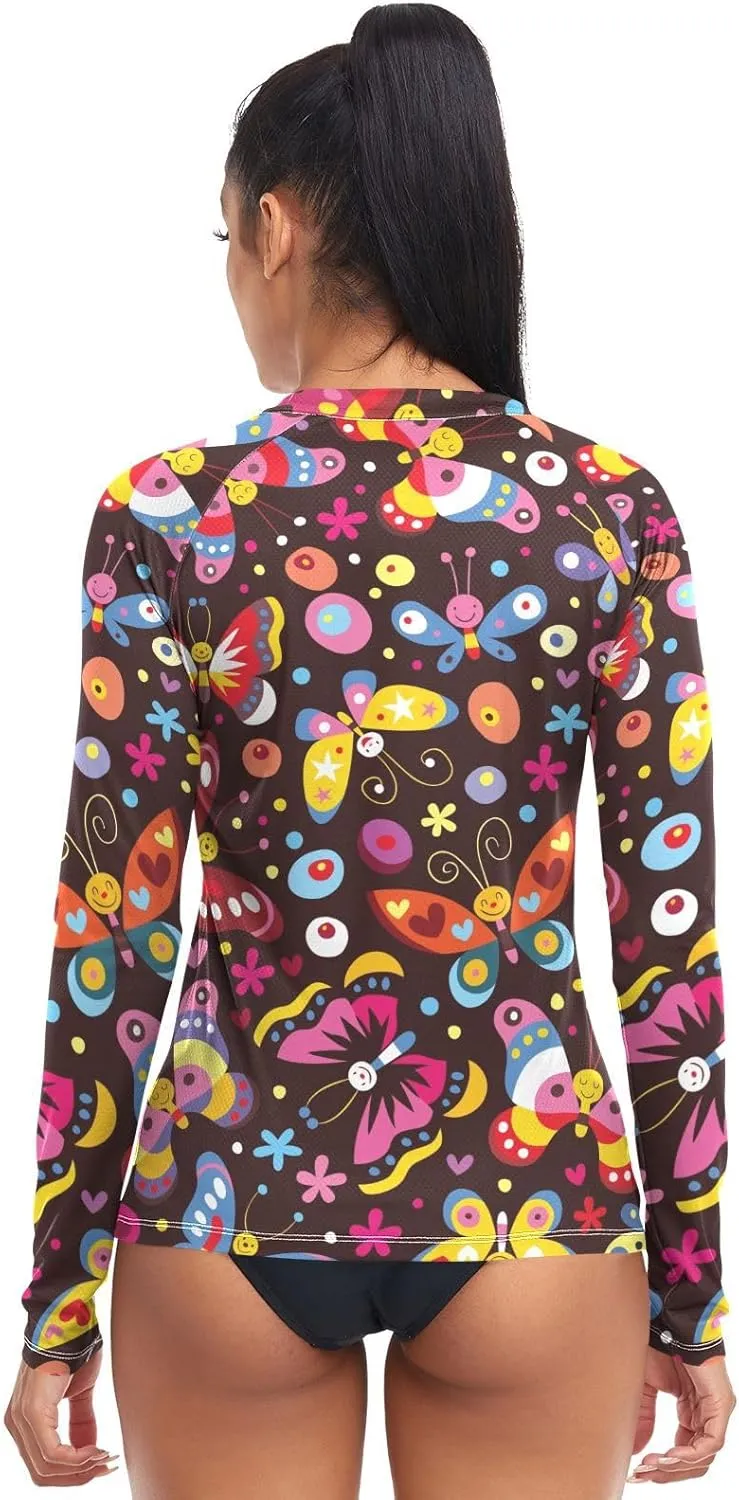 Rash Guard for Women UPF 50  Swim Shirts Long Sleeve Sun Protection Beach Surfing Swimming Tops