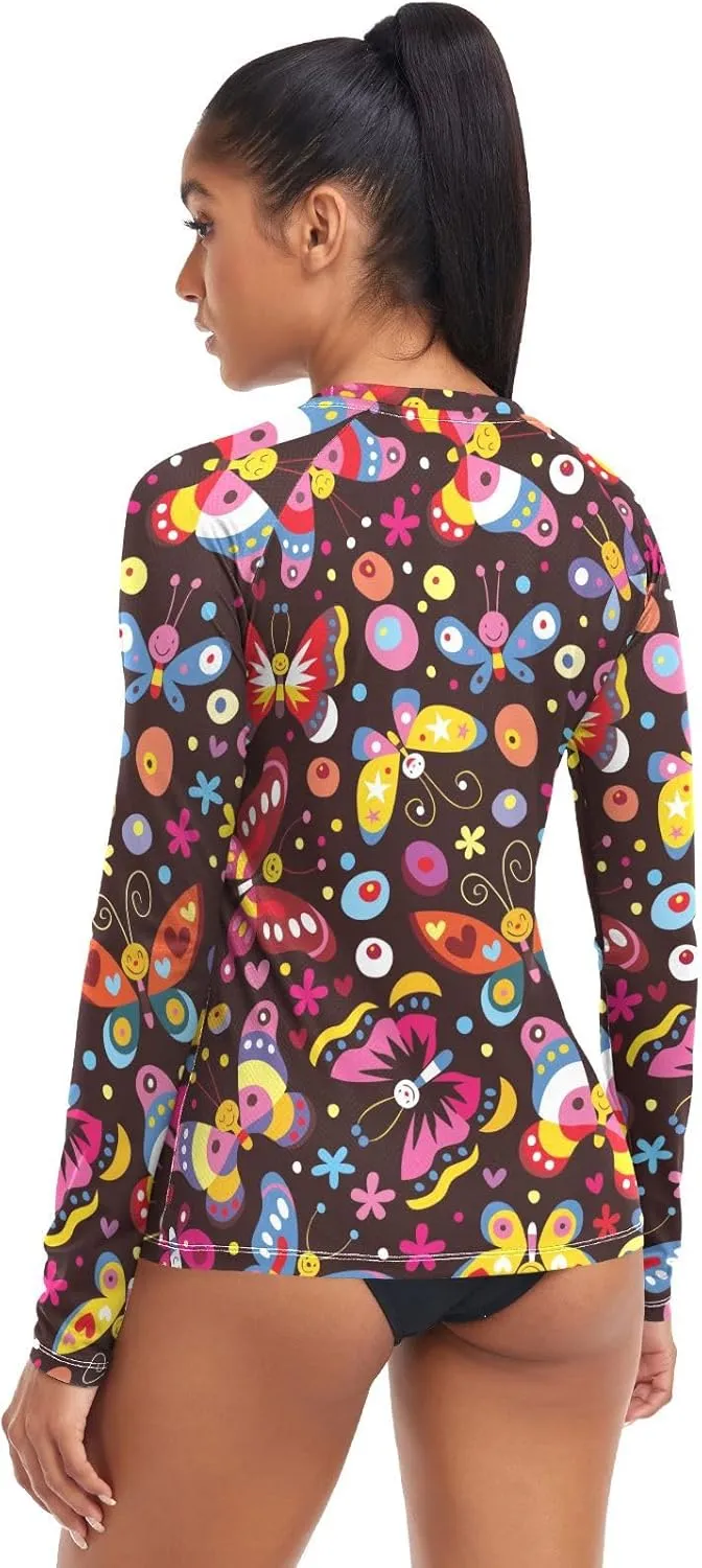Rash Guard for Women UPF 50  Swim Shirts Long Sleeve Sun Protection Beach Surfing Swimming Tops