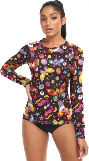 Rash Guard for Women UPF 50  Swim Shirts Long Sleeve Sun Protection Beach Surfing Swimming Tops