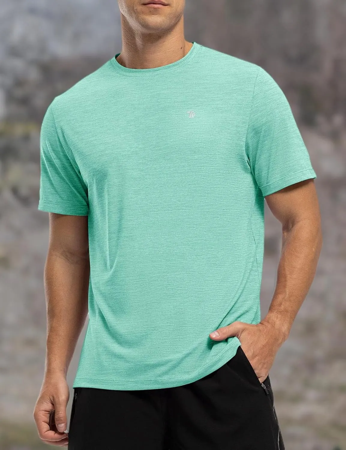 Rdruko Men's Dry Fit Workout Shirts Moisture Wicking Short Sleeve Athletic Running Gym Active T Shirts