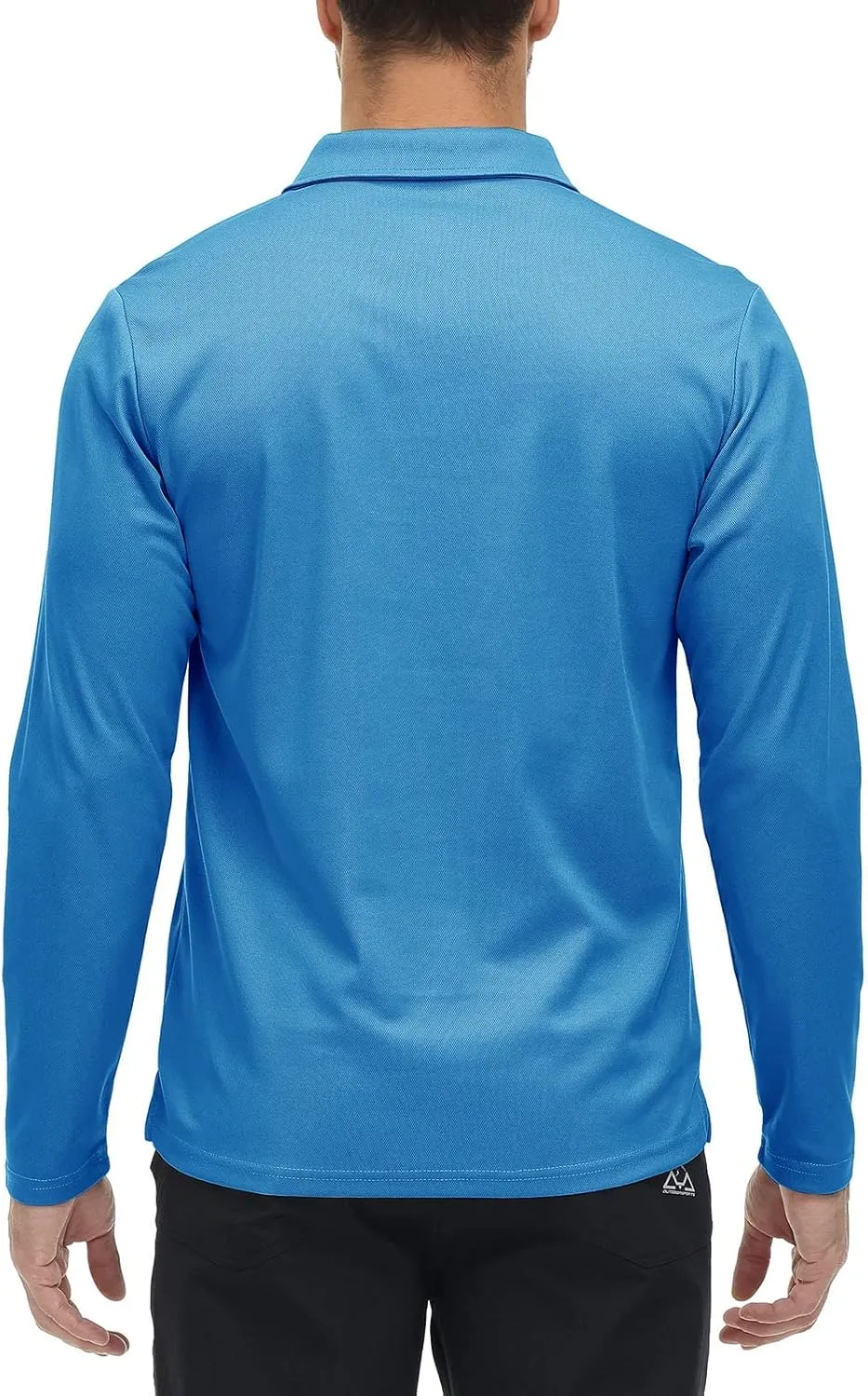 Rdruko Men's Polo with Pocket Long Sleeve Quick Dry Outdoor Golf Pullover Collared T-Shirt