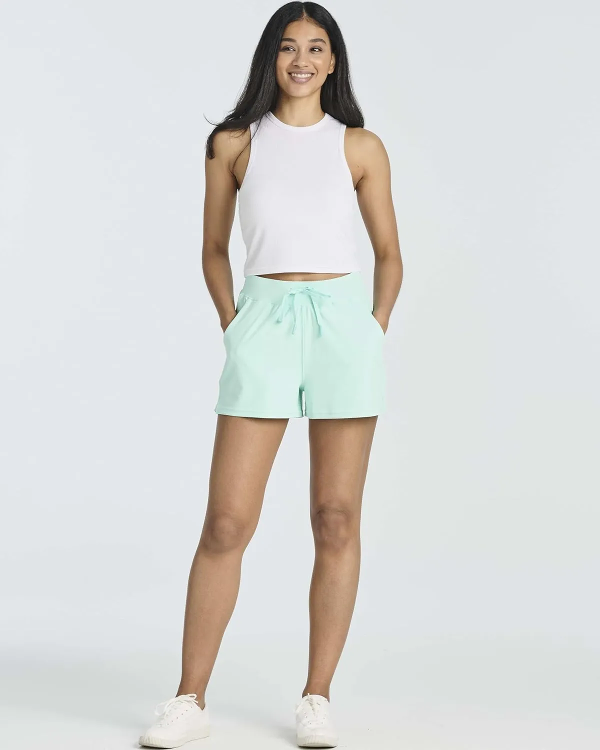 Real Essentials 3 Pack: Women's Shorts Hiking Athletic Yoga Lounge Workout Running Casual Pockets 3" (Plus Available)