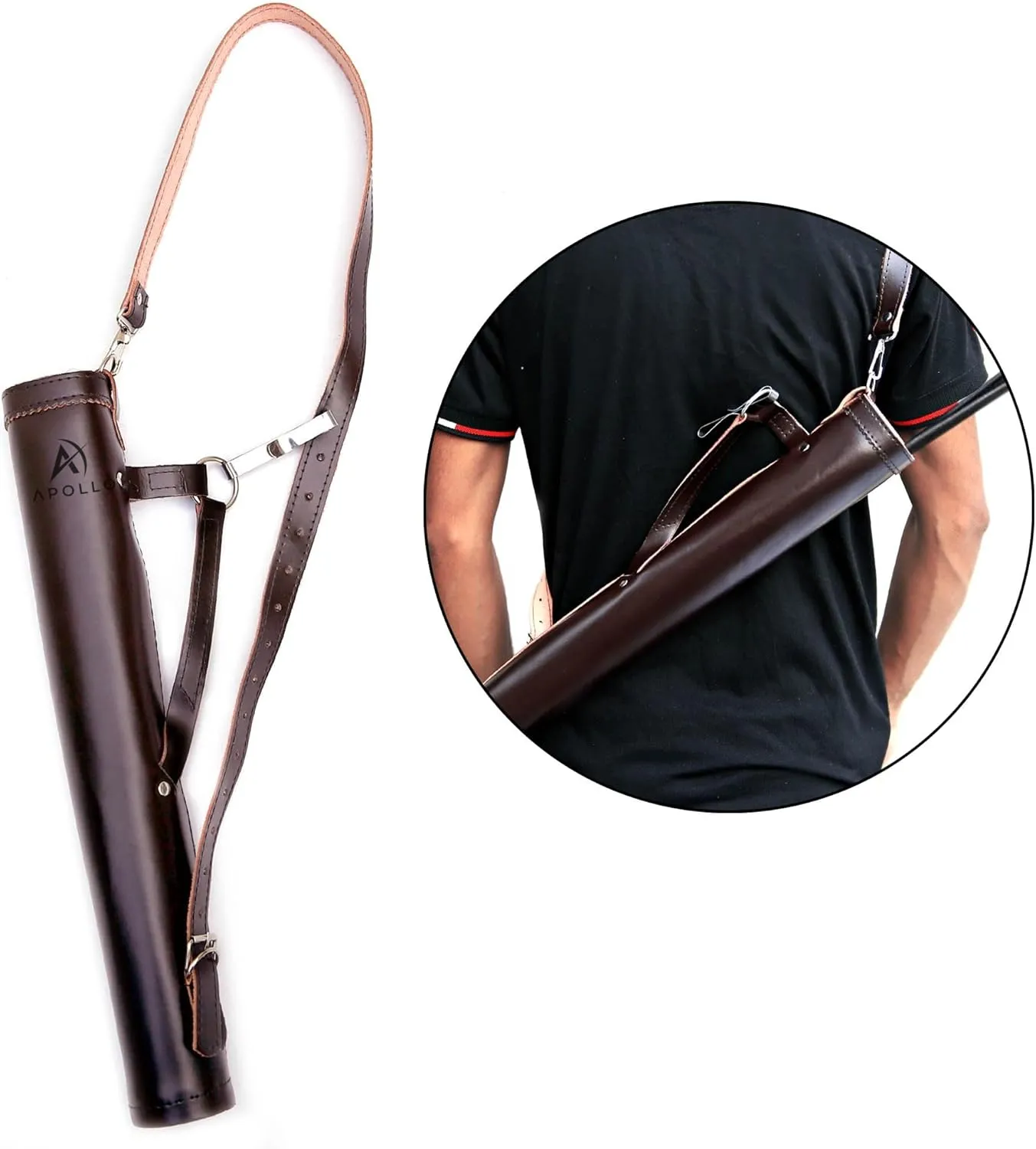 Real Leather Archery Arrow Quiver Holder Adjustable Arrow Backpack Bag Holder Hip Back Quiver for Arrows, Traditional Handmade Archery Quiver for Bow Hunting and Target Practicing