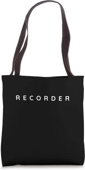 Recorder Players Modern Font / Recorder Accessories Design Tote Bag