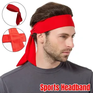 Red Sports Headband Quick Dry Sweat Absorbent Breathable Running Outdoor Fitness