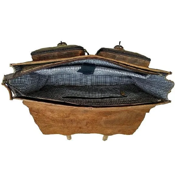 Retro Buffalo Hunter Leather Messenger Bag