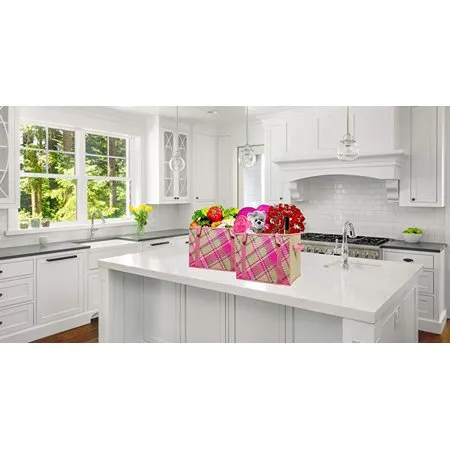 Reusable Grocery Bag Shopping Box with Reinforced Bottom (Set of 3)