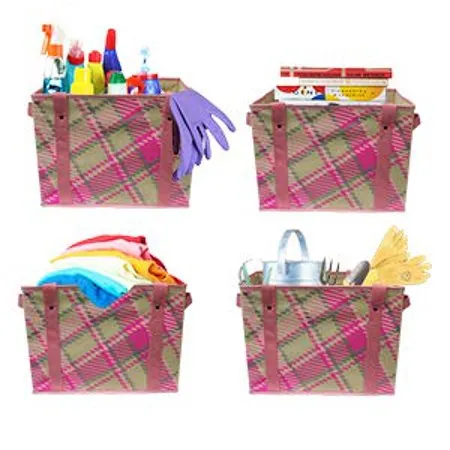 Reusable Grocery Bag Shopping Box with Reinforced Bottom (Set of 3)