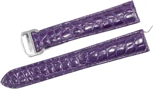 RHAIYAN Watch Accessories Crocodile Leather Watch Band With Stainless Steel Folding Buckle Compatible With Cartier Tank SOLO Series Strap Specific ( Color : Purple , Size : 20MM_ROSE GOLD BUCKLE )