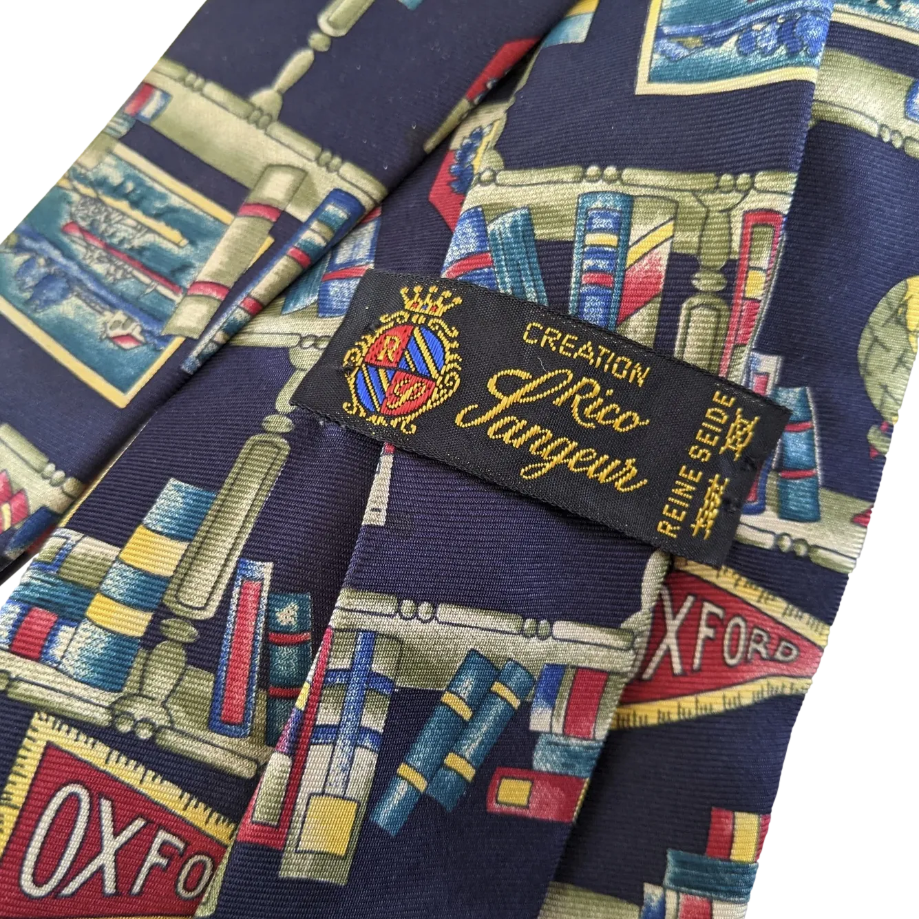 Rico Sangeur Marine Vintage "Oxford" Silk Tie 10cm in Box Aigner!
