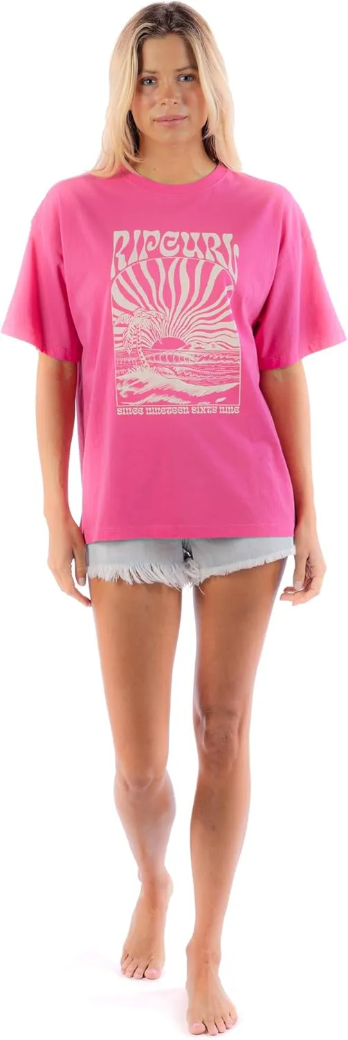 Rip Curl Women's Heritage Crew Neck Short Sleeve T-Shirt Tee