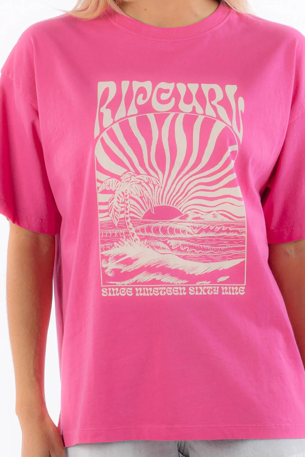 Rip Curl Women's Heritage Crew Neck Short Sleeve T-Shirt Tee