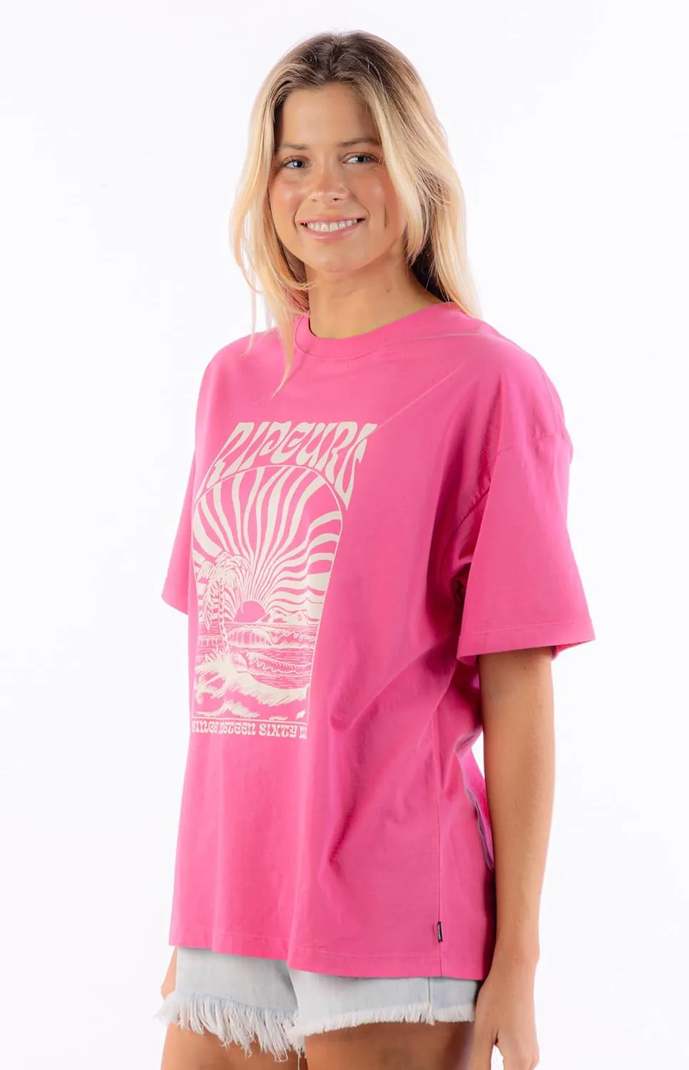 Rip Curl Women's Heritage Crew Neck Short Sleeve T-Shirt Tee
