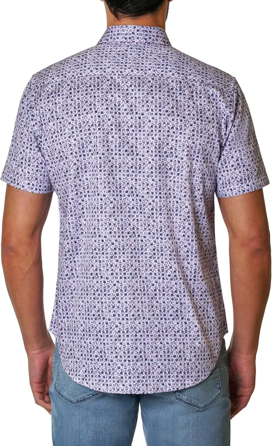 Robert Graham Men's Atkins Short Sleeve Woven Button Down Shirt