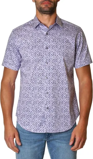 Robert Graham Men's Atkins Short Sleeve Woven Button Down Shirt