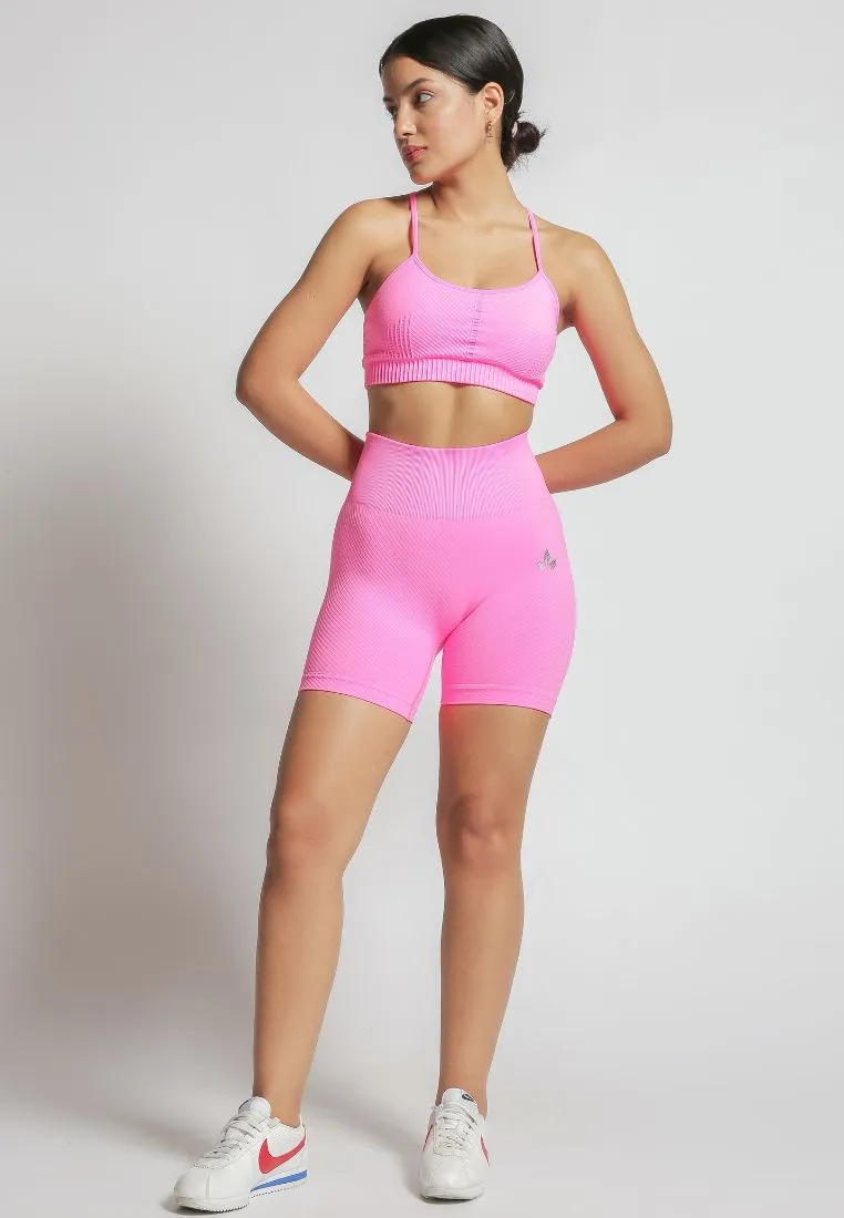 Rue Seamless Ribbed Sports Bra & Shorts Coord Set