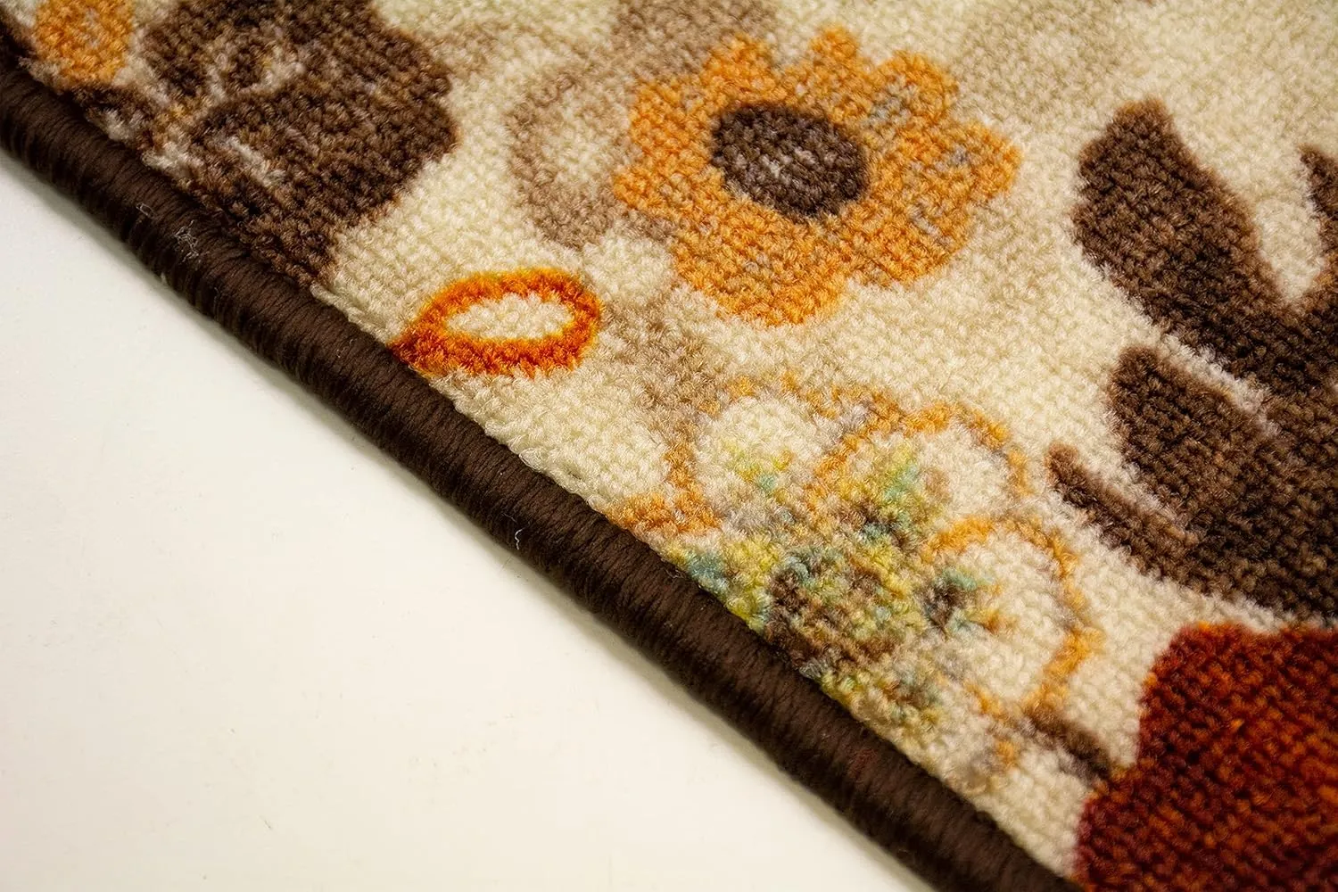 RugStylesOnline Stair Treads Skid Slip Resistant Backing Indoor Carpet Stair Treads Big Flower Floral Design Stair Tread Design 8 ½ inch x 26 inch (1 Piece, Cream Multicolor)