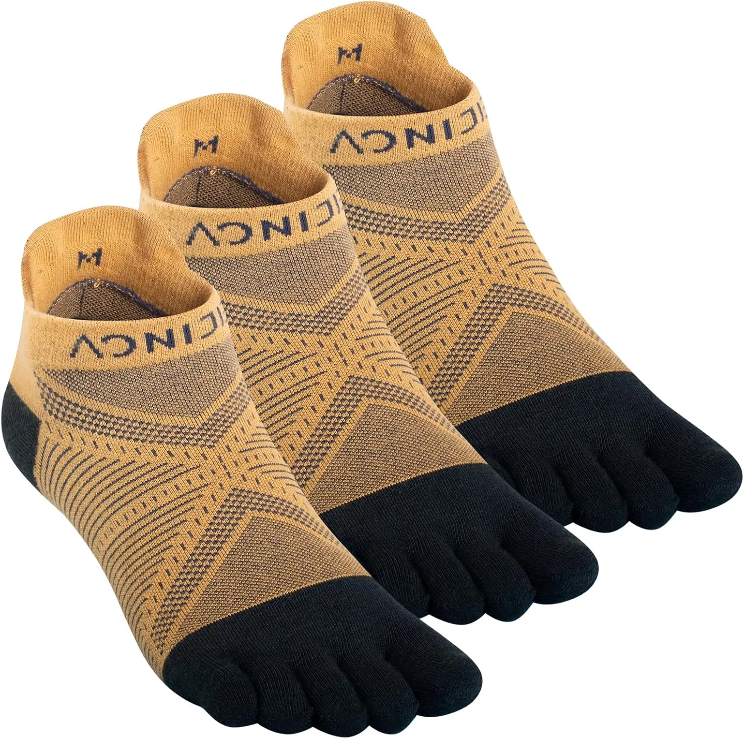 Running Athletic Toe Socks, Cool Quick-Dry Five-Toe Design with Arch Support for Men & Women