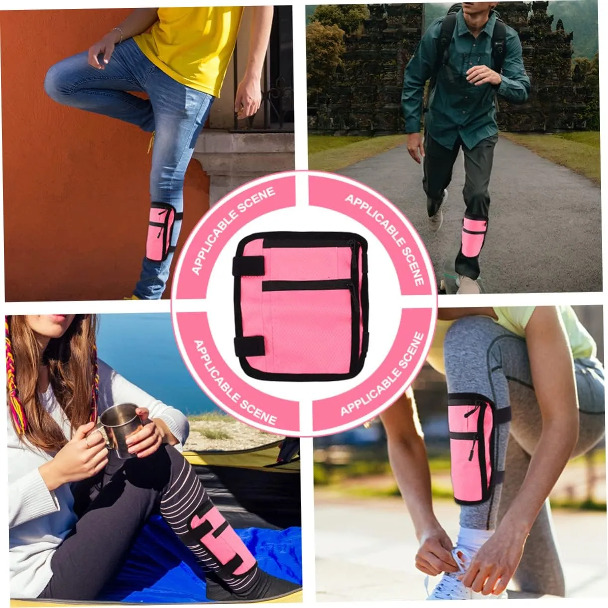 Running Leg Ankle Pouch 5 Colors Mobile Phone Leg Bag for Outdoor Activities
