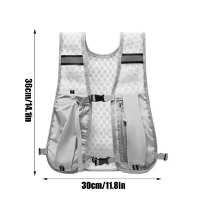 Running Water Bottle Storage Vest Lightweight Running Vest Reflective Hydration Water Chest Pack with Phone Holder Cycling Vest