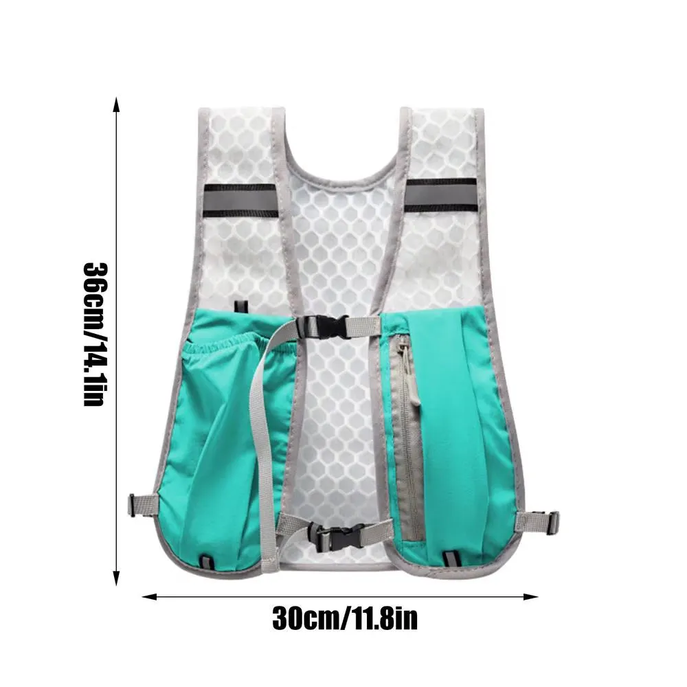 Running Water Bottle Storage Vest Lightweight Running Vest Reflective Hydration Water Chest Pack with Phone Holder Cycling Vest