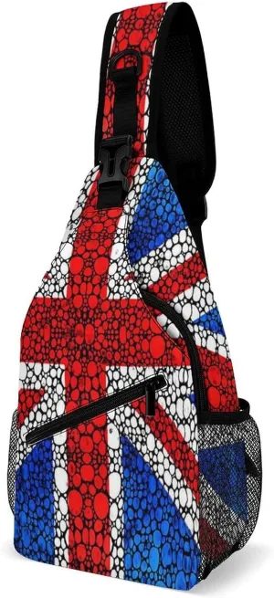 Rustic Barnwood United Kingdom Great Britain Union Flag Sling Bags Men And Women Shoulder Backpack Chest Bag Cross Body Chest Sling Backpack.