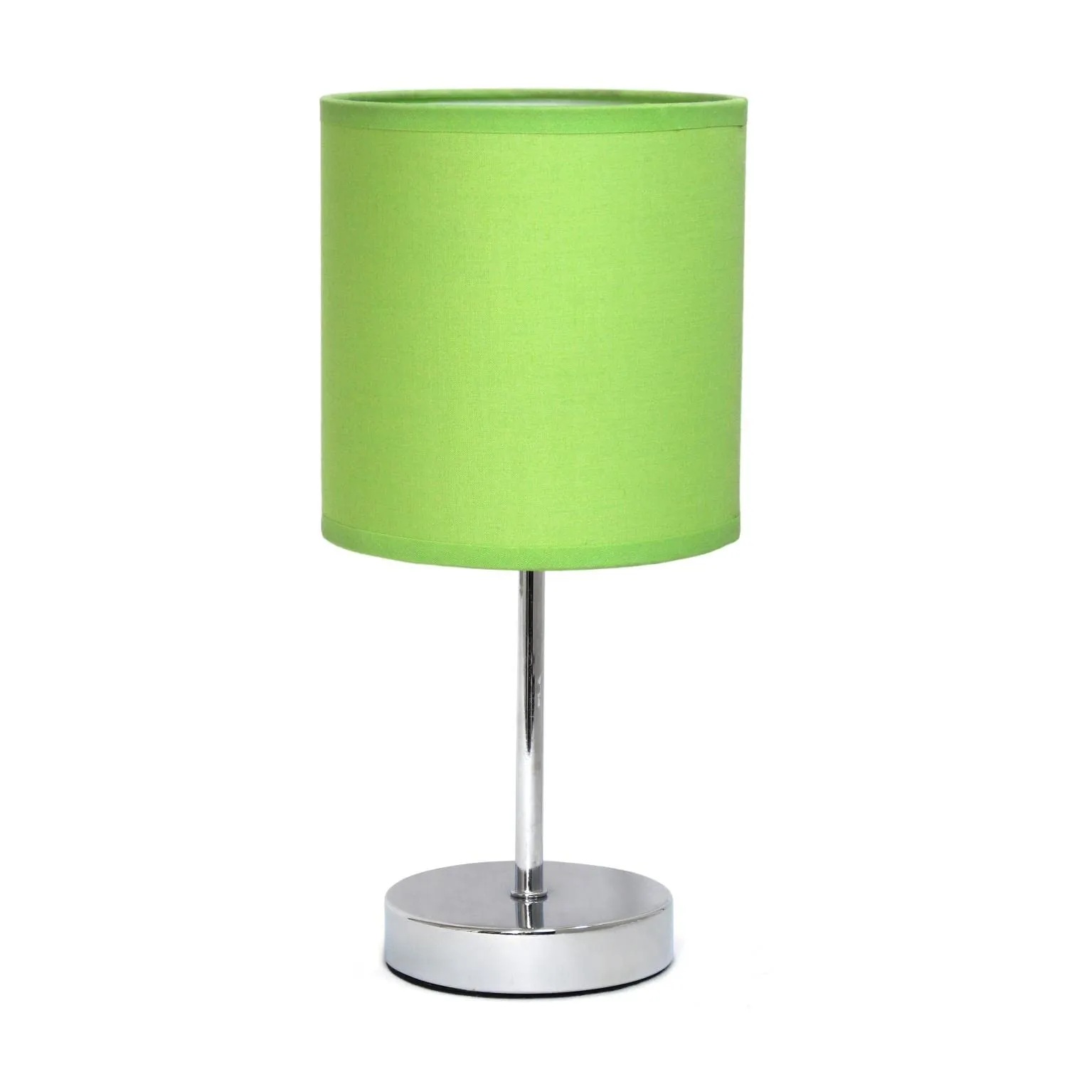 Rynx | Nceonshop(Tm) Simple Design Lt2007-Green Chrome Mini Basic Table Lamp With Fabric Shade, New
