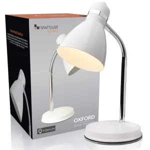 Rynx | Newhouse Lighting Flexible Led Goose Neck Lamp with Free 6-Watt Bulb - White Metal