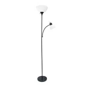 Rynx | Simple design Lf2000-Blk Mother-Daughter Floor Lamp With Reading Light, Black